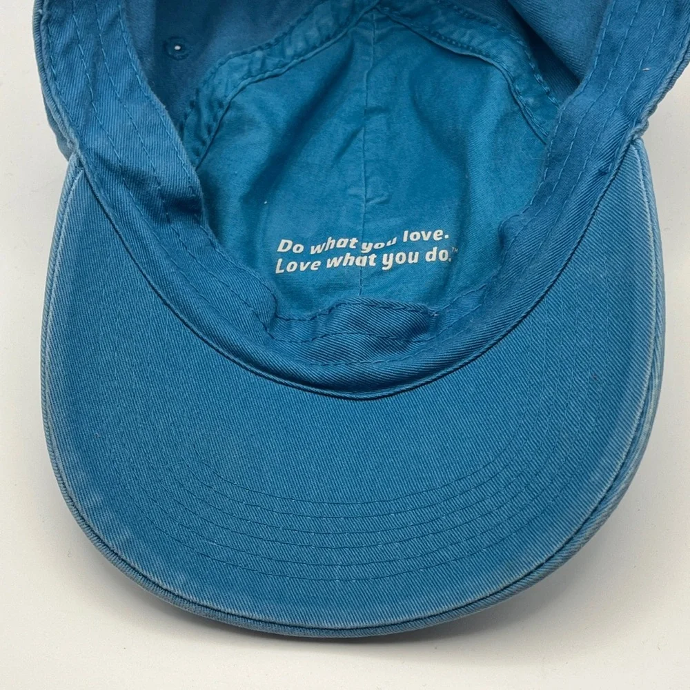 Life Is Good Sky Blue Baseball Hat with Pink Heart Patch